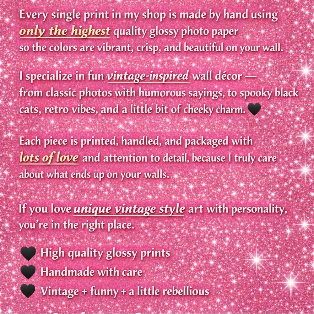 Glossy high quality prints